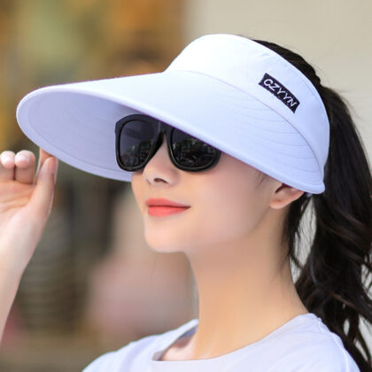 Sun Visor Hats Women Large Brim Summer UV Protection Beach Cap
