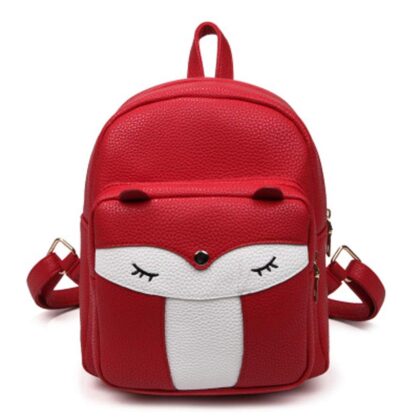 Cute Mini Leather Fox Fashion Backpack Small Daypacks Purse for Girls