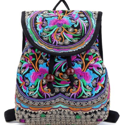 Backpack Purse for Women Vintage Handbag Small Drawstring Casual Travel Shoulder Bag Daypack…